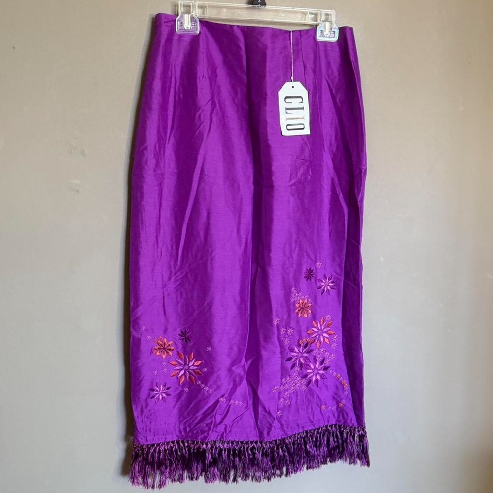 Vintage 90's Dead-stock Clio Silk Skirt